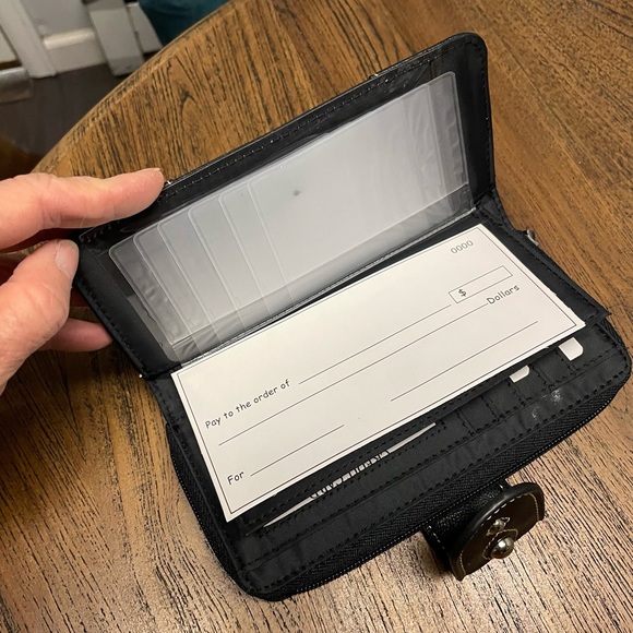 Black Faux Leather Wallet - Picture 4 of 10